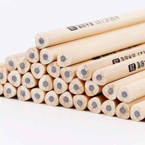 Vista 9 de 50pcs lápiz de escritura de grafito de madera ambiental 2b (triángulo 2B)