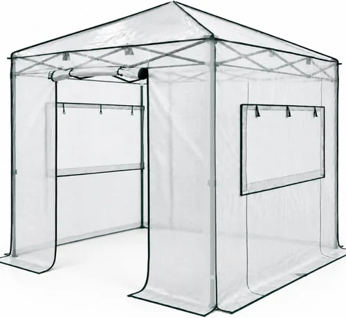 Vista 25 de EAGLE PEAK - Invernadero hexagonal desplegable de 6.6 x 6.6 pies, portátil, para plantas de jardín, para interiores y exteriores, para todo