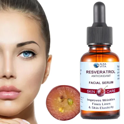 Vista 7 de El factor antioxidante antienvejecimiento del suero de la piel del resveratrol mejora las líneas finas arrugas y elasticidad de la piel Grado