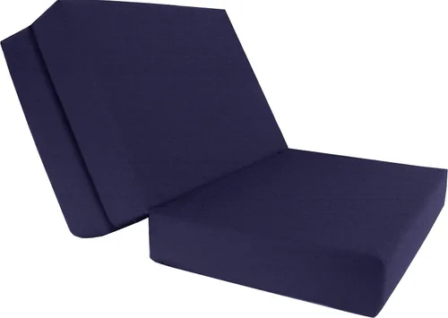 Vista 3 de D&D Futon Furniture Camas de espuma Shikibuton de tamaño individual sólido azul marino, 6 pulgadas de grosor x 39 pulgadas de ancho x 75 pulgadas