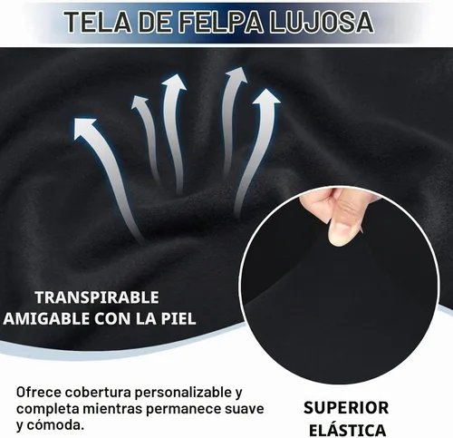 Vista 2 de PureFit - Fundas para sofá seccional, 7 piezas, fundas de sofá reclinable en forma de L grande Stretch Fleece Washable Sofa Slipcovers for Negro