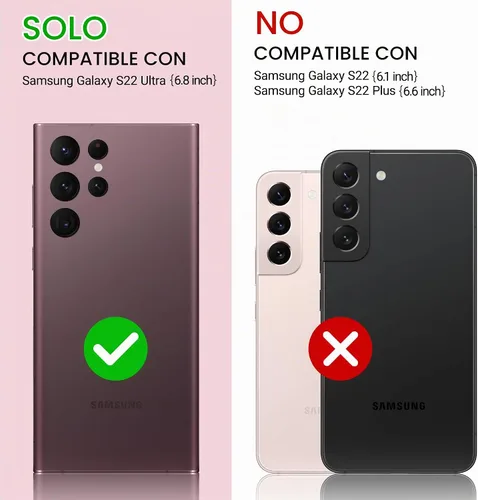 Vista 3 de ULAK Funda resistente compatible con Galaxy S22 Ultra 5G, purpurina transparente Funda transparente a prueba de golpes para Galaxy S22 Ultra 5G