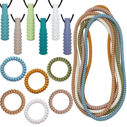 Vista 2 de Paquete de 16 pulseras elásticas y 18 collares masticables