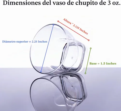 Vista 3 de 48ct Tiny 3 oz Ron Shot Mini Postre Parfait Cup CMJJ Plástico desechable de grado profesional, reciclable, transparente y duradero, para bodas