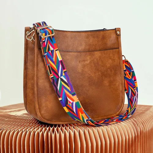 Vista 7 de HKCLUF Bolso cruzado para mujer, 2 piezasjuego de cartera de cuero con 2 correas ajustables para guitarra