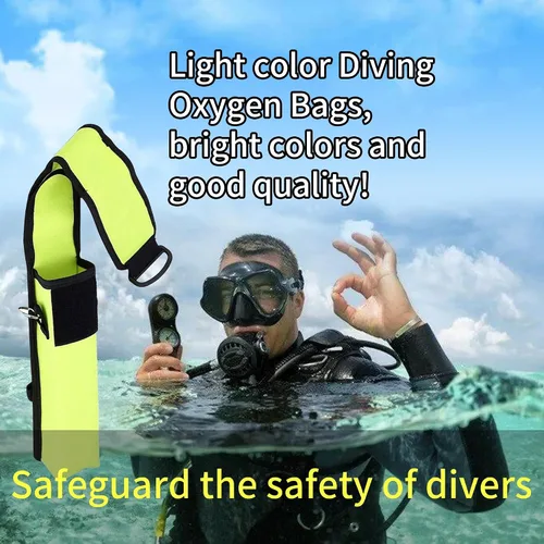 Vista 4 de OUKENS Soporte para tanque de buceo, bolsa de tanque de oxígeno con correa ajustable, bolsa de tanque de buceo portátil de PVC 600D para buceo