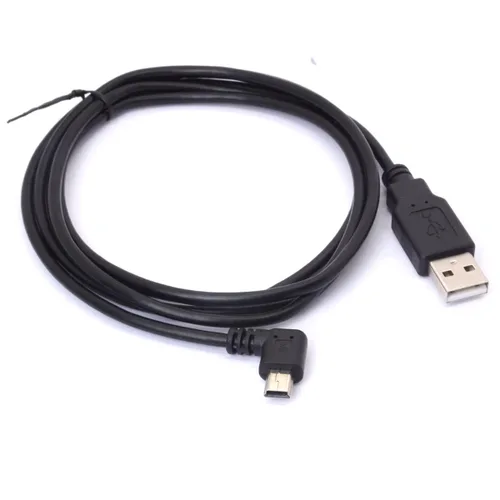 Vista 2 de Cable de carga de sincronización de datos Mini 5P a USB 2.0 en ángulo