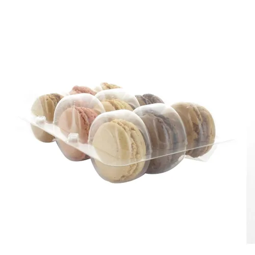 Vista 5 de PacknWood 210MACINS3 - Macaron de plástico transparente, cajas transparentes de macarrón, caja de almacenamiento de macarrones, caja de macarrón