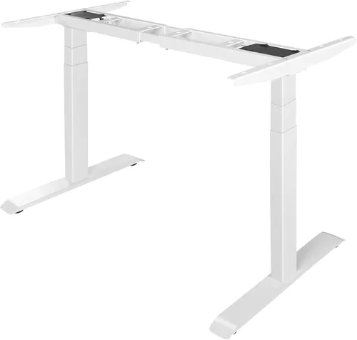 Vista 8 de Fromann Marco de escritorio eléctrico de doble motor, patas de 3 niveles, altura ajustable, con puertos USB A+ C, base de escritorio para el hogar