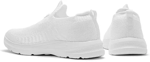Vista 5 de Zapatos de caminar para hombre, informales, suela suave, tenis para gimnasio, correr, ligeros, transpirables, de malla, entrenamiento, deportes
