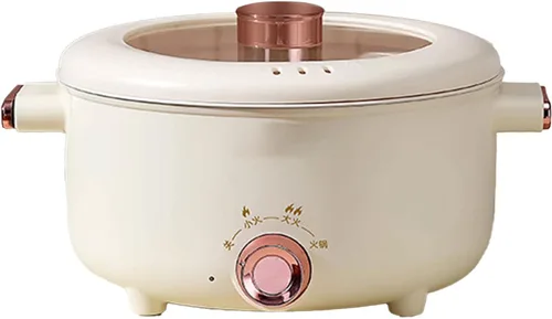 Vista 5 de Fdit Olla de cocina eléctrica, antiadherente multifunción, 3 modos de temperatura, 3.5 L para acampar (olla eléctrica con tapa)