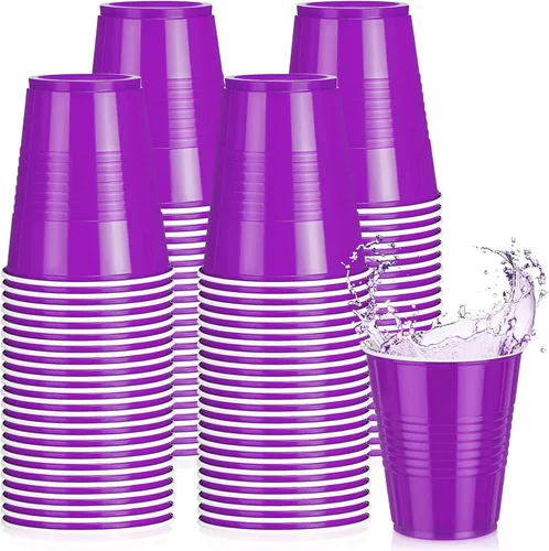 Vista 14 de Pickmesh Paquete de 50 Vasos de Plástico de 12 oz Vasos Desechables de Navidad a Granel para el Día de Año Nuevo, Bodas, Cumpleaños, Baby Shower