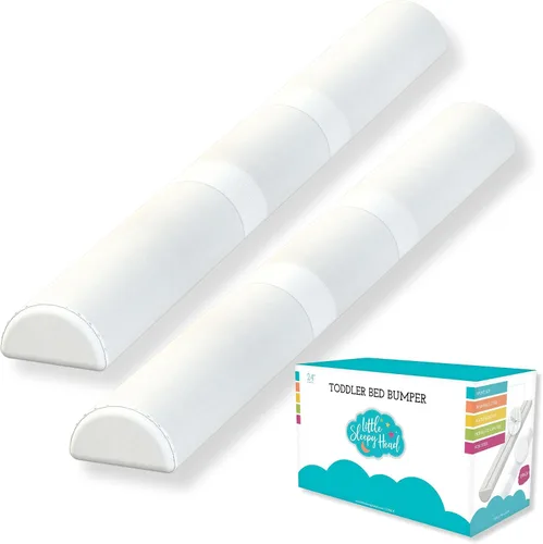 Vista 9 de Little Sleepy Head Protector de cama para niños pequeños, riel de cama para niños pequeños, riel de cama para niños pequeños con cubierta suave