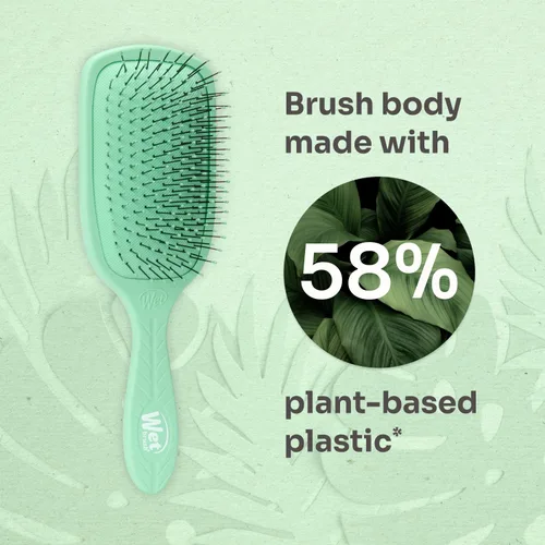 Vista 6 de Wet Brush Go Green - Cepillo desenredante tipo paleta, cerdas IntelliFlex ultrasuaves con diseño AquaVent para extender tratamientos uniformemente