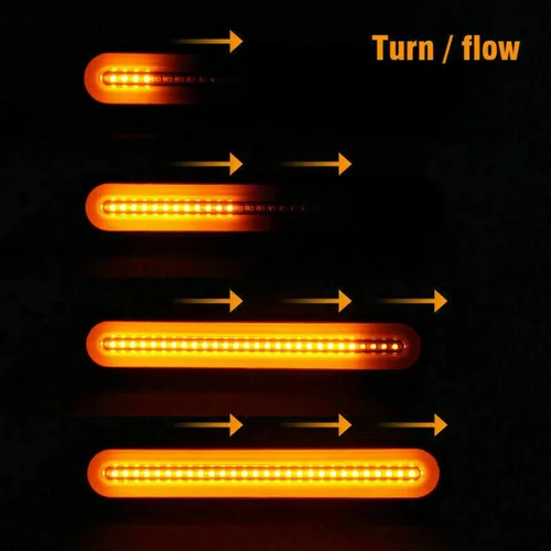 Vista 4 de Paquete de 2 barras de luces traseras LED de 9 pulgadas para remolque + parada de freno + conjunto de luces de señal de giro e identificación, tira