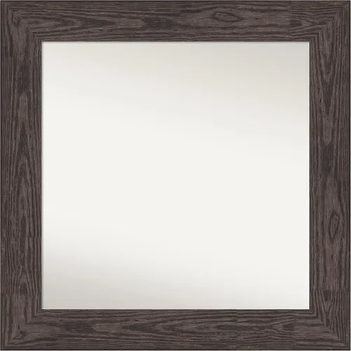 Vista 455 de Amanti Art Espejo personalizado, espejo de baño negro puente, espejo de pared o espejo de tocador de baño sobre el fregadero (26 x 26 pulgadas)