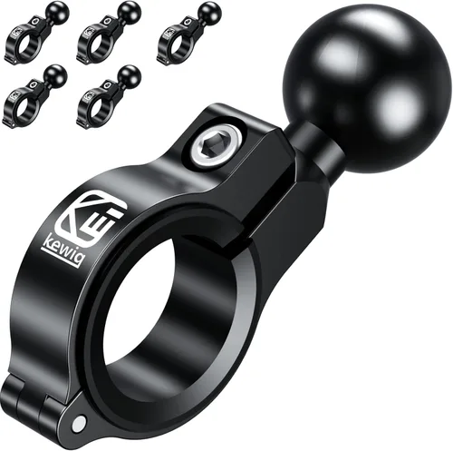 Vista 10 de BRCOVAN Base de montaje de manillar de aleación de aluminio con bola de TPU de 1 '' Compatible with RAM Mounts B Size 1 Inch Ball Double Socket