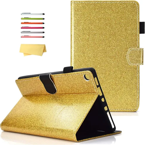 Vista 27 de Funda para Kindle Fire HD 8 de 8ª/7ª/6ª generación (2016/2017/2018) con soporte, soporte para lápices, bolsillos