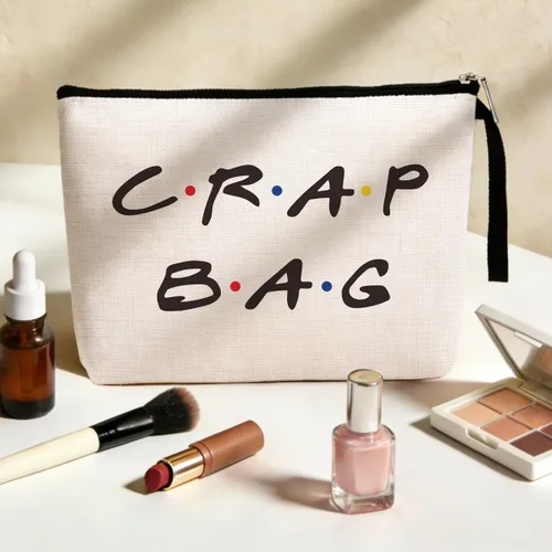 Vista 3 de Jztco Bolsa de cosméticos para mujeres, colegas, hermanas, fanáticas, mejores amigas, bolsas para organización, bolsa de aseo portátil impermeable
