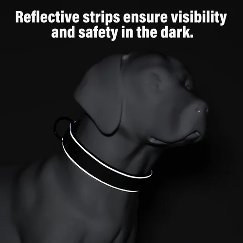 Vista 5 de Collar táctico para perro Plutus Pet, reflectante, collar de perro resistente ajustable, suave acolchado y cómodo, para perros pequeños, medianos
