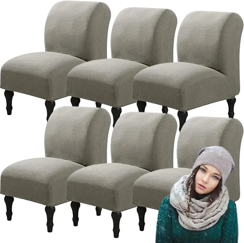 Vista 55 de Fundas elásticas para silla sin brazos, extraíbles y lavables, de elastano jacquard sin reposabrazos, protector de muebles para sala de estar, Verde