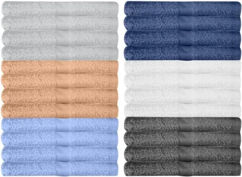 Vista 10 de KAHAF Collection Paquete de 6 toallas de baño, ligeras, extraabsorbentes, 100% algodón, toallas de ducha (multicolor, 27 x 54 pulgadas)