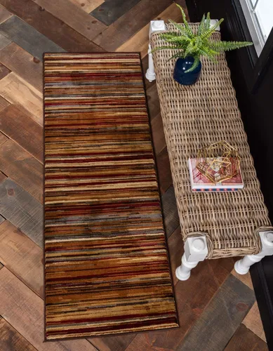 Vista 9 de Unique Loom Barista Collection - Alfombra Icatu (octágono de 6 pies 1 pulgada, beige/marrón)