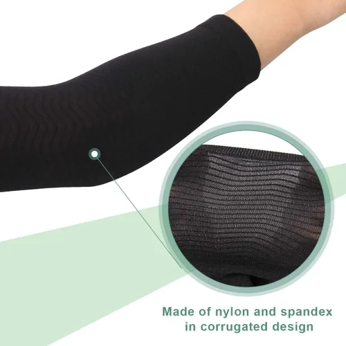 Vista 4 de adecco LLC 2 Par Brazo de Compresión de adelgazamiento Shaper ayuda a tono Forma superior Armas Sleeve