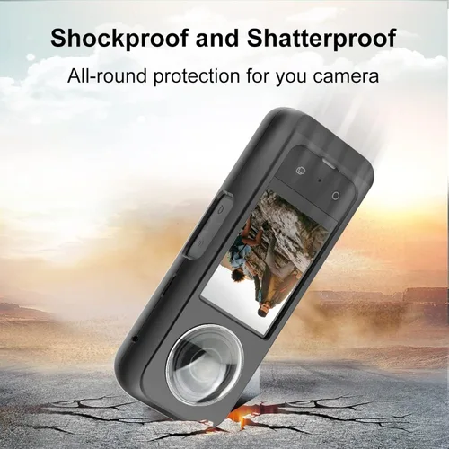 Vista 4 de PULUZ Funda protectora de metal + protectores de lente para Insta360 X3, carcasa antiarañazos y protector de lente impermeable de alta transmisión