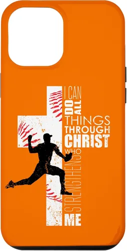 Vista 6 de iPhone 15 Naranja Cristiano Baseball Pitcher Regalos Adolescente Niños Hombres Teléfono Case
