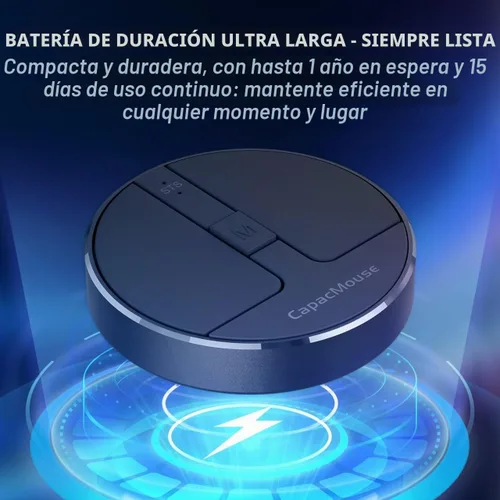 Vista 8 de Elegante mini ratón redondo con carrete de detección de presión, mouse inalámbrico ultra portátil conectividad: con cable, 2.4G y Bluetooth dual