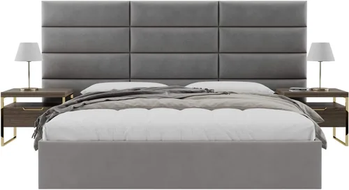 Vista 63 de Vänt - Paneles tapizados de cabecera para montar en la pared, diseño Elizabeth, 120 x 46 pulgadas, configuración de 16 paneles individuales