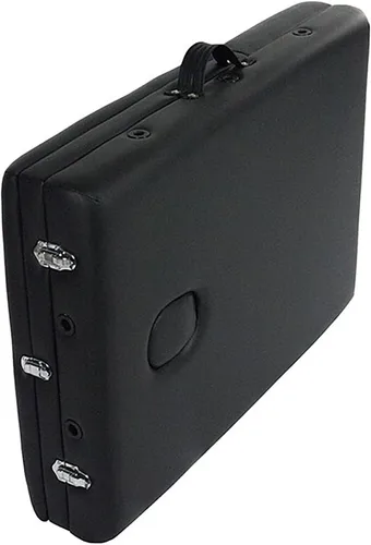 Vista 5 de SKINACT Porto Mesa de masaje portátil de aluminio con (respaldo reclinable) (negro)