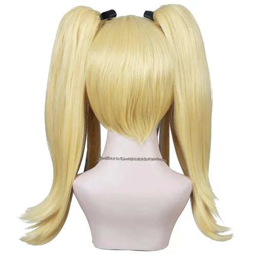 Vista 5 de FantaLook KD Cosplay peluca con identificación esclava y cinta negra rubia