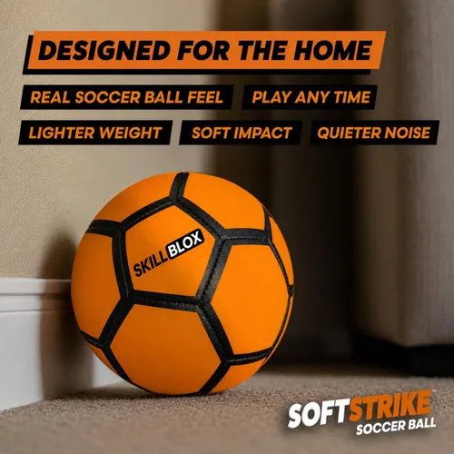 Vista 2 de Skill BLOX SoftStrike Home - Balón de fútbol para entrenamiento de habilidades en interiores, regalos de fútbol para niños, pelota de habilidades