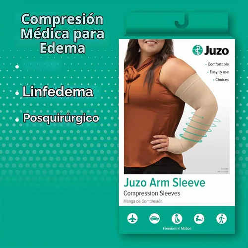 Vista 4 de Juzo Soft 2001 20-30mmhg Max Brazalete con banda superior de silicona para mujeres, Beige, 1 (I) MAX