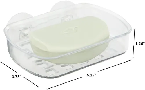 Vista 3 de Home Basics Carrito de ducha y baño con ventosas (jabonera)