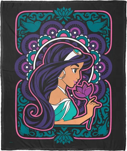 Vista 23 de Northwest Aladdin - Manta de seda táctil, 50 x 60 pulgadas, Aladdin y Jasmine