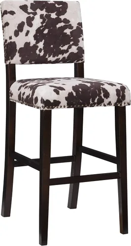 Vista 19 de Linon Udder Madness Corey Taburete de Bar, 48,3 cm de ancho x 56,5 cm de profundidad x 98,4 cm de altura, Mancha Manhattan