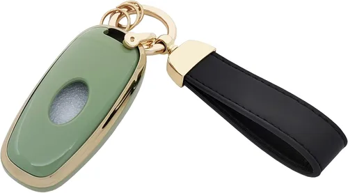 Vista 5 de Funda protectora de TPU para llavero de Hyundai Sonata Santa fe Tucson 2020 2021 2022 (verde), Verde