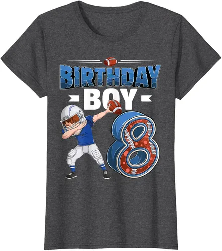 Vista 6 de Dabbing Boy - Camiseta de 8 años de fútbol americano americano, Negro, S