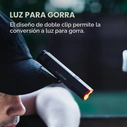 Vista 3 de NEBO Linterna de bolsillo Mini Larry 500 500 lúmenes, 2 modos de luz, luz de trabajo COB compacta y recargable y mini linterna, base magnética