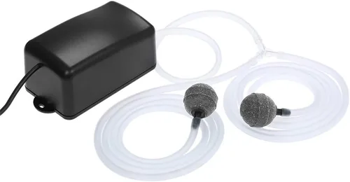 Vista 5 de Kit de bomba de aire con energía solar, panel solar de 2.5 W, bomba de aire, mangueras de aire y piedras de ventilación para jardín, pecera
