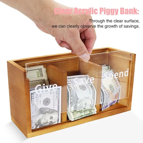 Vista 4 de Hucha para niños, hucha de ahorro de dinero para niños, caja de ahorro de dinero para niños, caja de ahorro de dinero segura para niños, enseña a