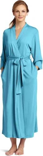 Vista 23 de Natori Shangri La - Bata larga con mangas kimono, bata de baño para mujer Negro
