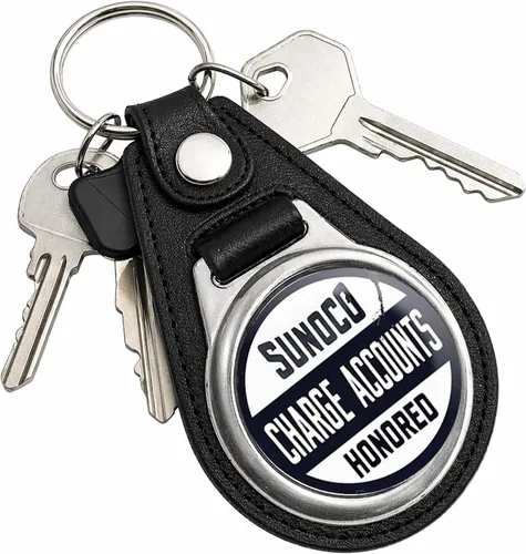 Vista 14 de Brotherhood Round Key Chain for Vintage Motor Oil, Petroleum, and