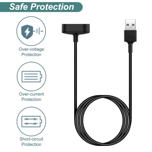 Vista 5 de Cargador para Fitbit Inspire HR y Ace 2, cable de carga USB de repuesto para pulsera inteligente Inspire (3.3 pies/39.4 in)