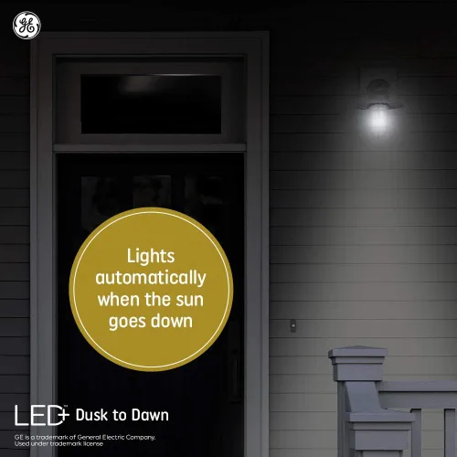 Vista 4 de GE General Electric LED+ del Anochecer al Amanecer Blanco Suave A21 (Paquete de 1)
