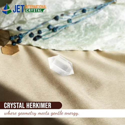 Vista 6 de Jet Hermoso cristal de cuarzo Herkimer piedra preciosa Sphatik Diamond Healing Crystal Natural Auténtico Buena Suerte Genuino Divino Santo Piadoso