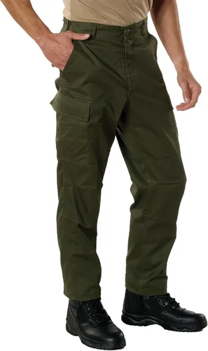Vista 2 de Rothco Pantalones BDU con cremallera de ajuste relajado (EE.UU., Alpha, 3XL, regular, regular, verde oliva)